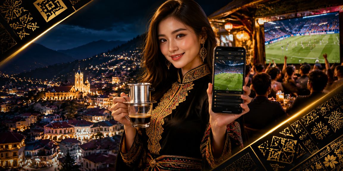Người hâm mộ bóng đá tại Sapa theo dõi kèo và đặt cược trực tuyến bên ly cà phê sáng